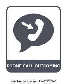 phone call outcoming icon vector on white background, phone call outcoming trendy filled icons from Ultimate glyphicons collection, phone call outcoming simple element illustration