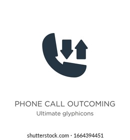 Phone call outcoming icon vector. Trendy flat phone call outcoming icon from ultimate glyphicons collection isolated on white background. Vector illustration can be used for web and mobile graphic 