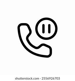 phone call pause icon sign vector