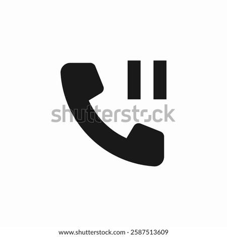 phone call pause icon sign vector