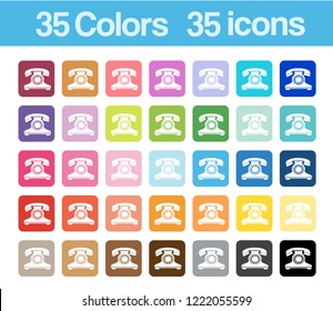 Phone call printable icons for graphics planner sticker and decoration shapes and label illustration for organizer scrapbook symbol collection