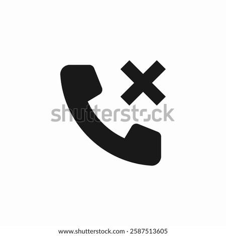 phone call reject icon sign vector