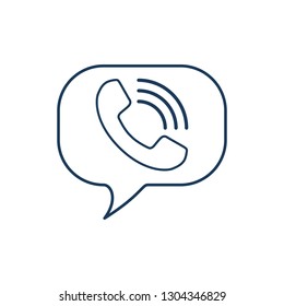 phone call with ringing icon 