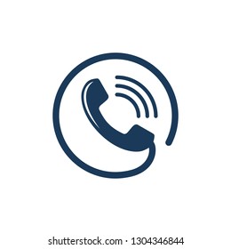 phone call with ringing icon 