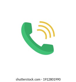 Phone call ringing icon in color icon, isolated on white background 