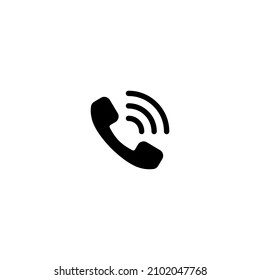 Phone Call, Ringing Telephone Icon Vector Isolated on White Background