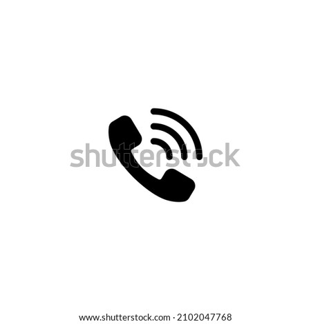 Phone Call, Ringing Telephone Icon Vector Isolated on White Background