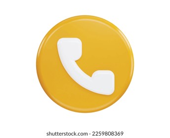 Signo de llamada telefónica con una ilustración de icono vectorial 3d