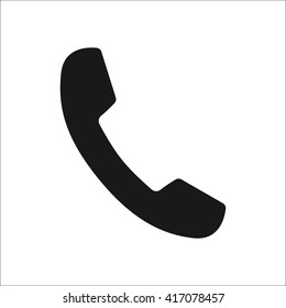 Phone call sign simple icon on  background