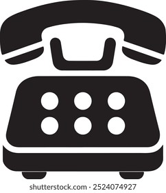 Estilo de vetor da silhueta do telefonema com fundo branco