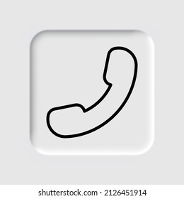 Teléfono, llama a un icono simple. Diseño plano. Diseño de neutralismo.ai