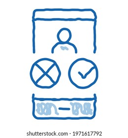 Phone Call sketch icon vector. Hand drawn blue doodle line art Phone Call sign. isolated symbol illustration