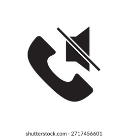 Telefonanruf mit ausgeschaltetem Lautsprecher oder Stummschaltung eines einfachen Solids.