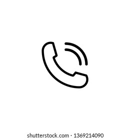 Phone Call Stroke Vector Icon