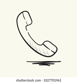 Phone call symbol. Hand drawn vector illustration.