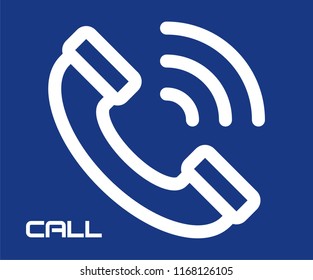 PHONE CALL SYMBOL VECTOR ICON 