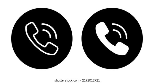 Phone Call, Telephone Ringing Icon Vector Isolated On White Background