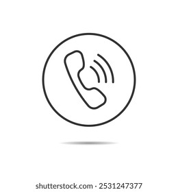 phone call thin line icon