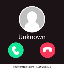 Phone Call From Unknown Number Late At Night. Vector Illustration