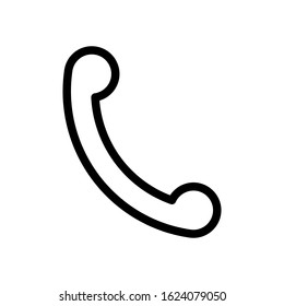 Phone call, call us, contact us web line icon, internet related outline icon isolated on white background EPS Vector