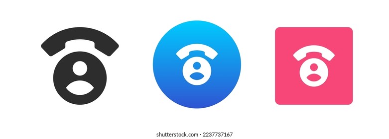 Phone call user contact personal data remotely communication icon set vector flat illustration. Telephone directory member person chatting remotely conversation customer support helpline helpdesk