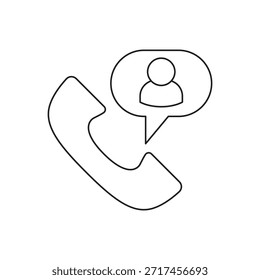 Telefonanruf mit Sprechblasensymbol des Benutzerprofils.