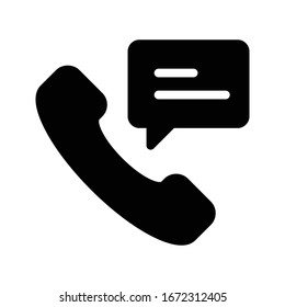 phone call vector glyph flat icon 