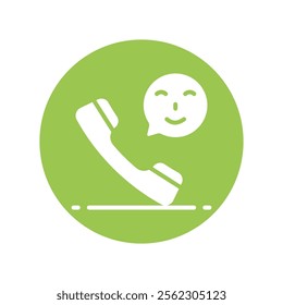 Phone Call Vector Gylph Icon. Eps 10 File 