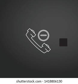 Phone Call vector icon. Phone Call concept stroke symbol design. Thin graphic elements vector illustration, outline pattern for your web site design, logo, UI. EPS 10.