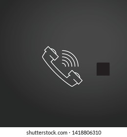 Phone Call vector icon. Phone Call concept stroke symbol design. Thin graphic elements vector illustration, outline pattern for your web site design, logo, UI. EPS 10.