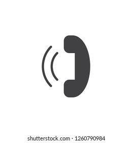 Phone call vector icon. filled flat sign for mobile concept and web design. Handset telephone simple solid icon. Symbol, logo illustration. Pixel perfect vector graphics