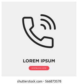 Phone Call Vector Icon, Hot Line Symbol. Modern, Simple Flat Vector Illustration For Web Site Or Mobile App