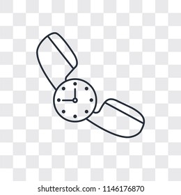Phone call vector icon isolated on transparent background, Phone call logo concept