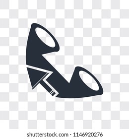 Phone call vector icon isolated on transparent background, Phone call logo concept