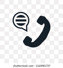 Phone call vector icon isolated on transparent background, Phone call logo concept