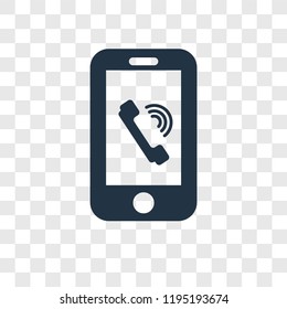 Phone call vector icon isolated on transparent background, Phone call transparency logo concept