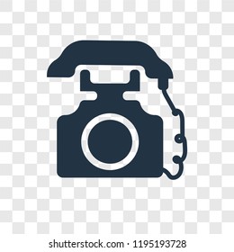 Phone call vector icon isolated on transparent background, Phone call transparency logo concept