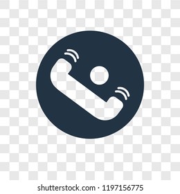 Phone call vector icon isolated on transparent background, Phone call transparency logo concept