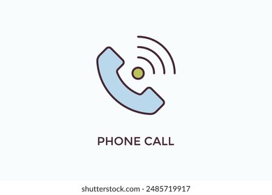 Ilustración Del Icono O Del Logotipo Del Vector De La Llamada Telefónica