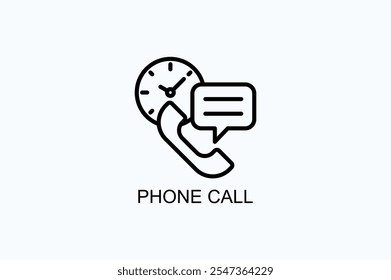 Icono de Vector de llamada telefónica o ilustración de logotipo