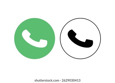 Phone Call Vector Icon for Mobile UI, flat phone call icon, mobile phone call icon