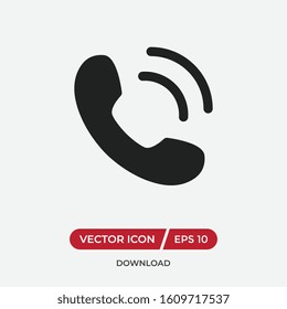 Phone call vector icon in modern design style for web site and mobile app