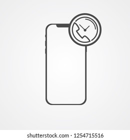 Phone with call vector icon sign symbol