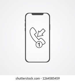Phone call vector icon sign symbol