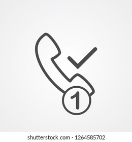 Phone call vector icon sign symbol