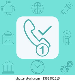 Phone call vector icon sign symbol