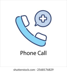 Phone Call Vector icon stock illustration