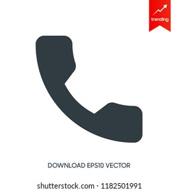 Phone Call vector icon. Style is flat rounded symbol, gray color, rounded angles, white background.