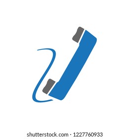 Phone Call vector icon. Style is flat rounded symbol, gray color, rounded angles, white background.
