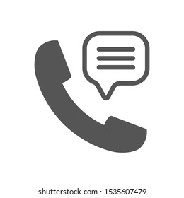 Phone Call vector icon. Style is flat symbol, dark gray color, white background.